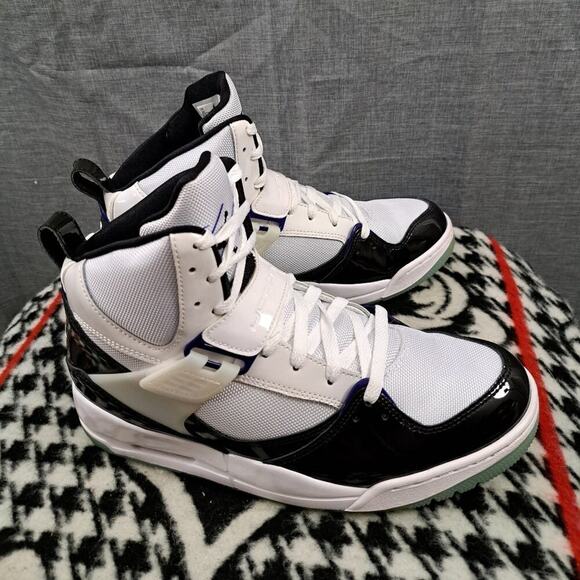%Nike Air Jordan Flight 45 High Mens Size 10 Concord Black AJ20 main image 10